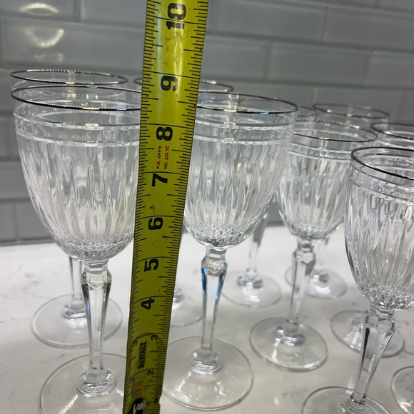 Waterford Marquis Crystal Hanover Platinum Wine Glasses / 4 Red Wine / 6 White - Picture 6 of 14